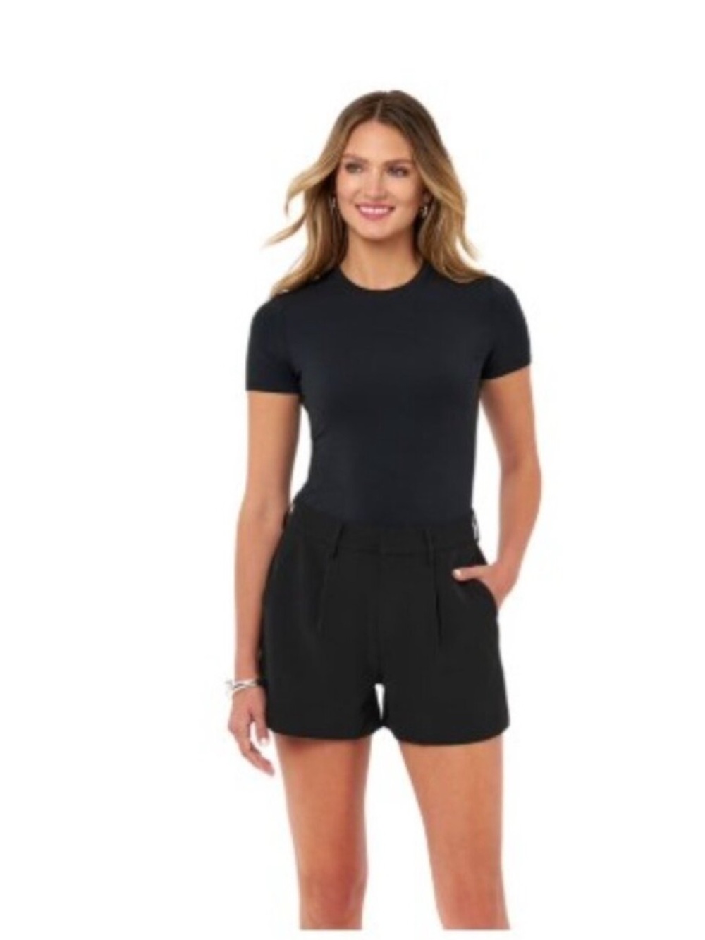 Edited By Remi Bader Black Trouser Shorts